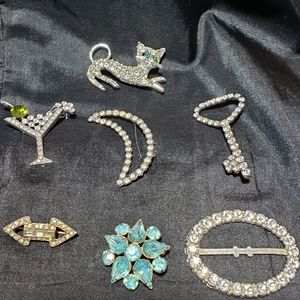 C8,281 Broach Pin Rhinestone Set 7 BOGO 1/2 OFF